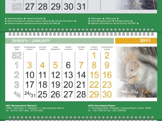 Календарь Светогорский ЦБК 2011